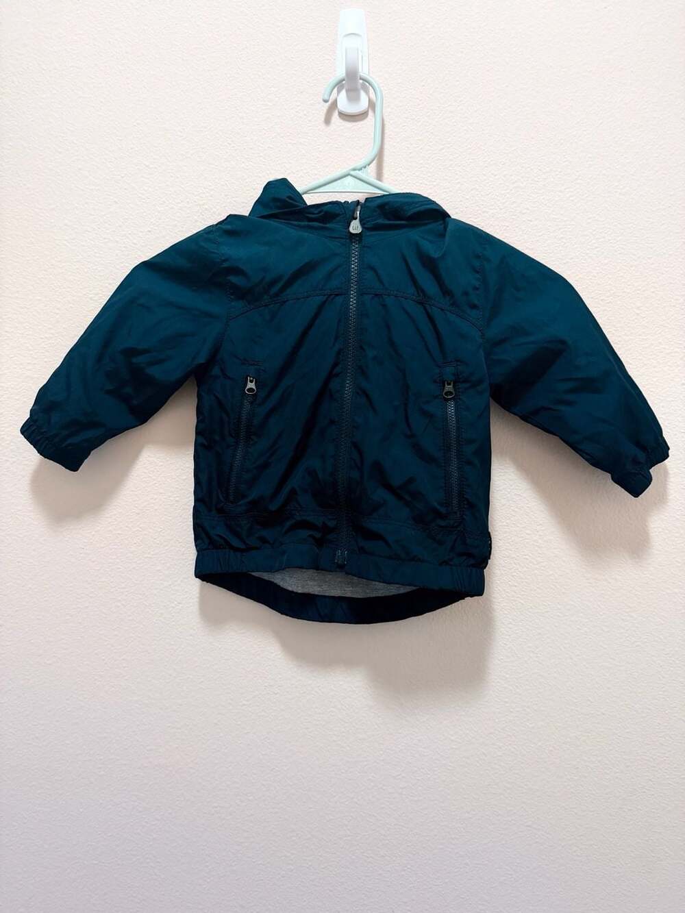 Baby Gap Navy Blue Lightweight Hooded Windbreaker Jacket